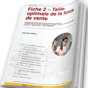Fiche de cours TAILLE OPTIMALE DE LA FORCE DE VENTE