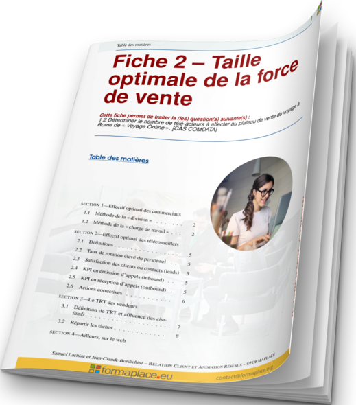Fiche de cours TAILLE OPTIMALE DE LA FORCE DE VENTE