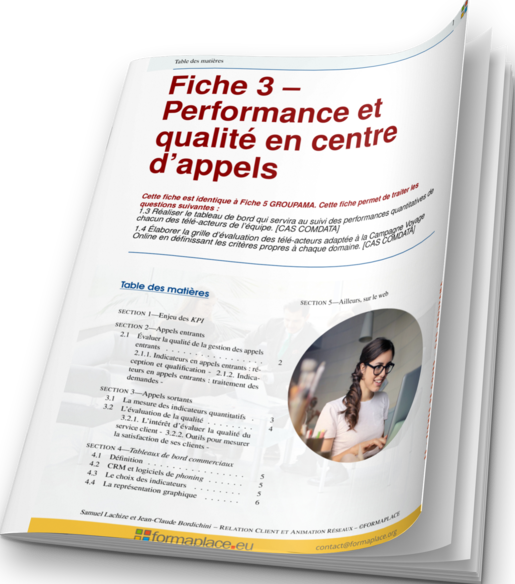 Fiche de cours PERFORMANCE ET QUALITE EN CENTRE D'APPELS